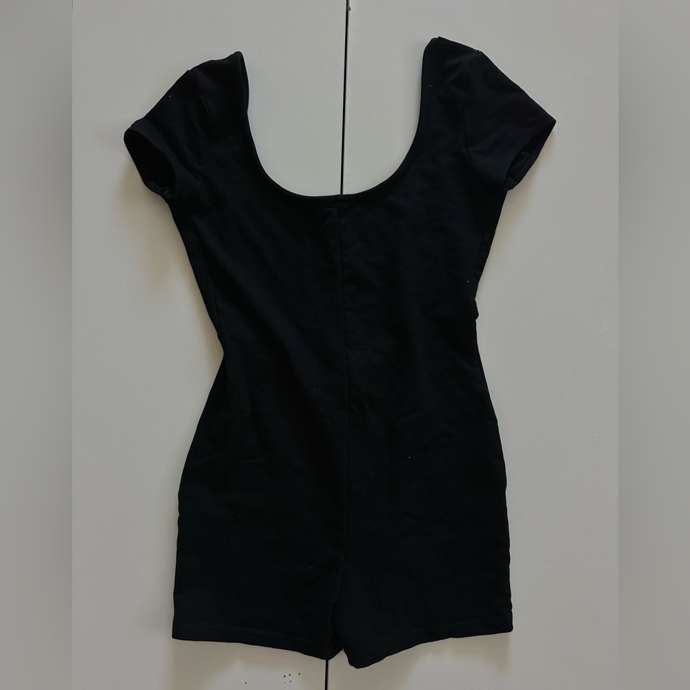 Edikted cap sleeve open back romper